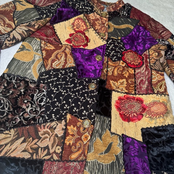 Vintage 90s Embroidered Tapestry Jacket by Indigo Moon - Picture 2 of 7